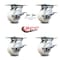 Service Caster 4 Inch Nylon Caster Set with Roller Bearing 4 Brake and 2 Swivel Lock SCC SCC-35S420-NYR-SLB-BSL-2-SLB-2 - alternate 6